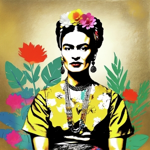 Hommage-Frida-Kahlo-Gold-Edition-of-50-by-Samuel-Richter