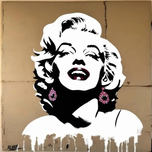 Hommage-Marilyn-Monroe-Urban-90-cm-x-90-cm-Leinwand