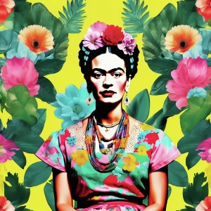 Hommage-Frida-Kahlo-Gelb-Edition-of-50-by-Samuel-Richter