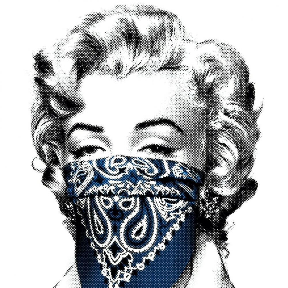 Bild 1 von Art-  with Love präsentiert - Stay Face Blue Monroe 2020  by Mr. Brainwash - Siebdruck