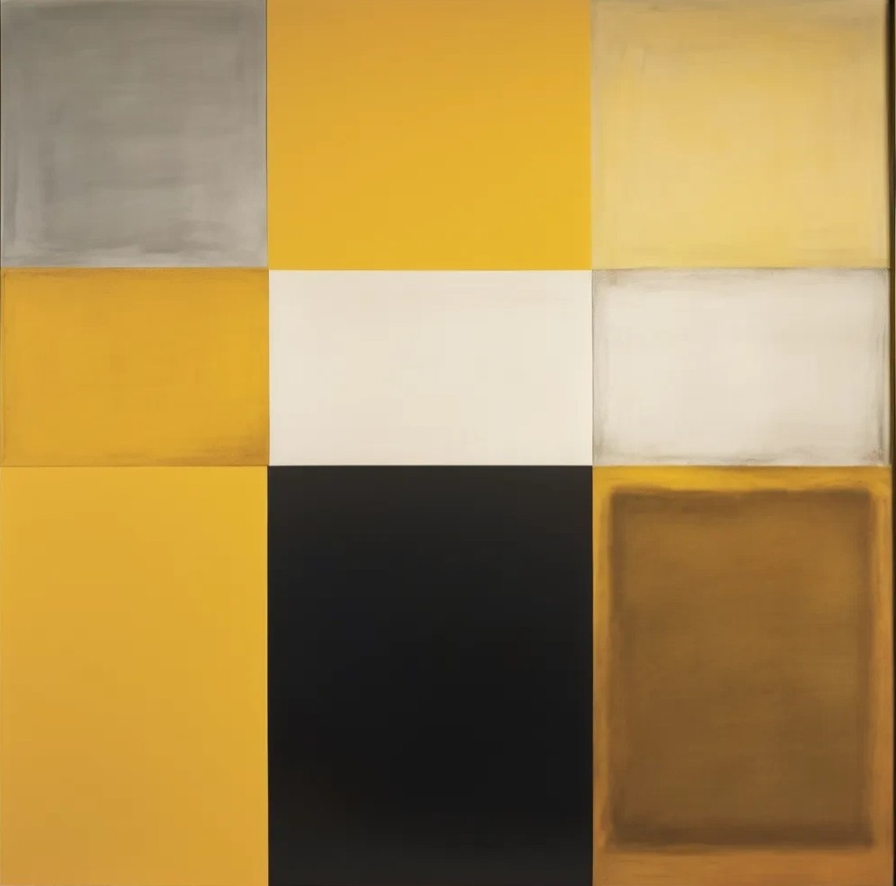 Bild 1 von Geometrie-  Bauhaus - Abstrakt - M31  / (Größe) 90x90 cm 2 cm Leinwand gespiegelt