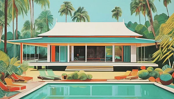 Bild 1 von XXL Leinwände bis 180x100 cm - Mid Century - Bauhaus  - Thailand 04 Team W 32 Gallery  / (Größe) 150 cm x 90 cm 2 cm Leinwand gespiegelt