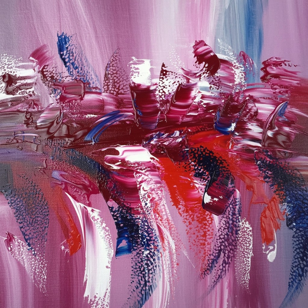 Bild 1 von Expressionismus - Abstrakt - 04  / (Größe) 110x110 cm 2 cm Leinwand gespiegelt