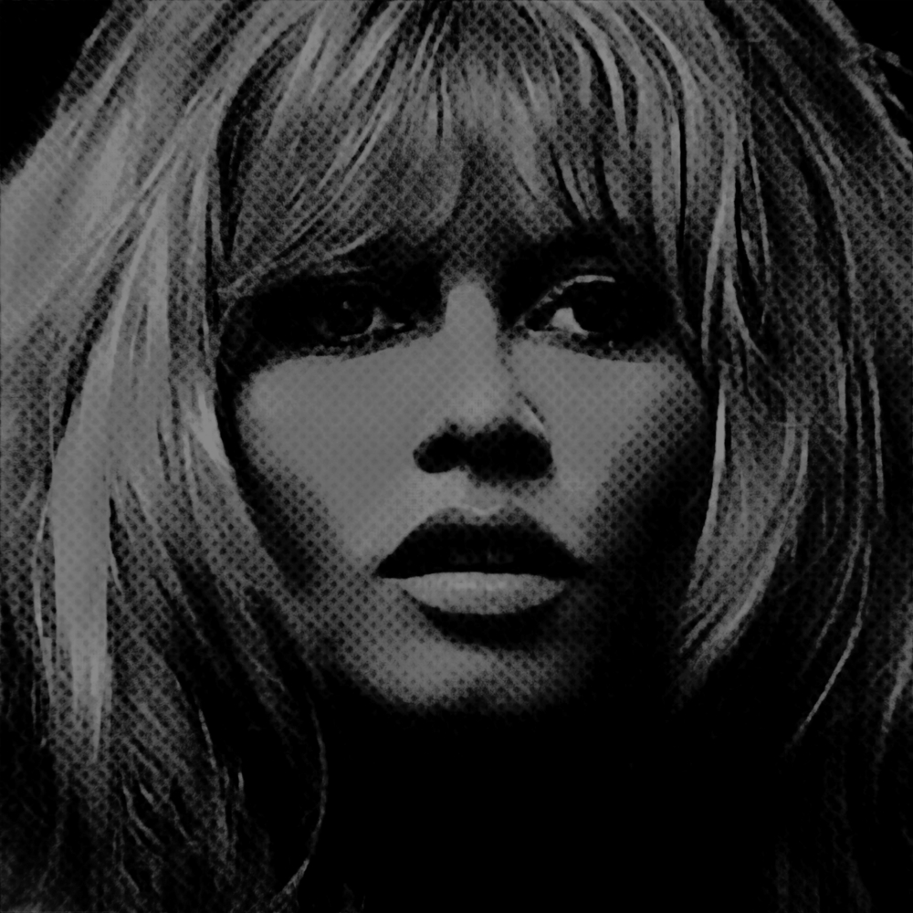 Bild 1 von Motiv Brigitte Bardot Basic Grew by Felix von Altersheim  / (Größe) 50 cm x 50 cm  2 cm Leinwand gespiegelt