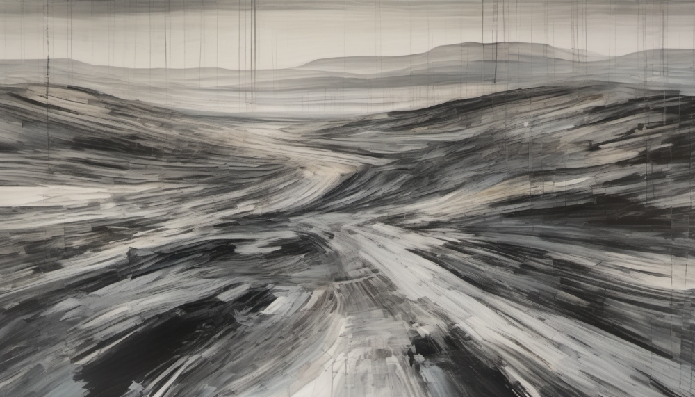 Bild 1 von Wegweiser 04 -  Landschaft by Team W 32  / (Größe) 100 cm x 60 cm 2 cm Leinwand gespiegelt