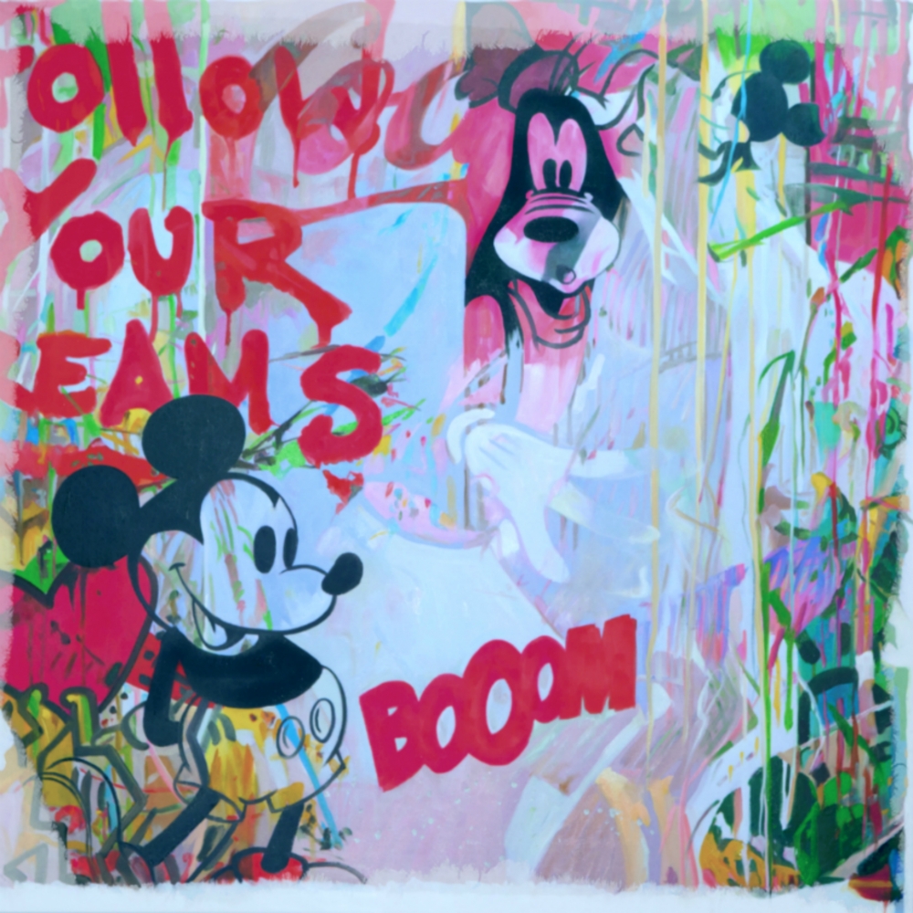 Bild 1 von Motiv Mickey Follow your Dreams Felix von Altersheim  / (Größe) 30 cm x 30 cm 250 g Fotopapier matt