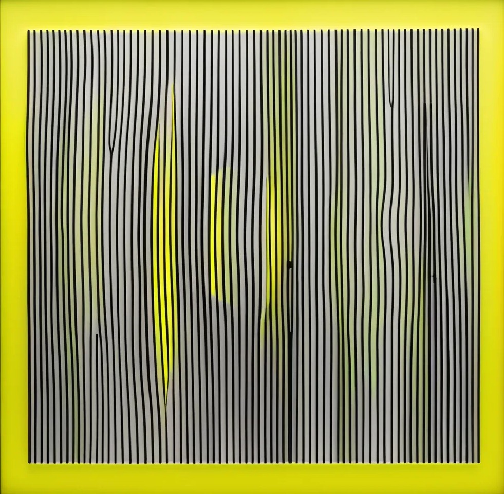 Bild 1 von Geometrie-  Bauhaus - Abstrakt - M36  / (Größe) 90x90 cm 2 cm Leinwand gespiegelt