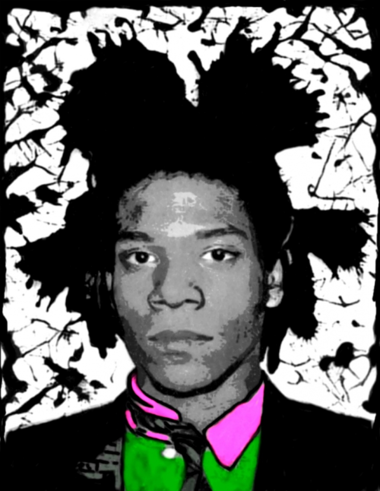 Bild 1 von Motiv Jean Michael Basquiat by Felix von Altersheim  / (Größe) 80 cm x 100 cm 5 mm Acrylglas XT weiss/kaschiert 100 % inkl. Halterungen beigelegt