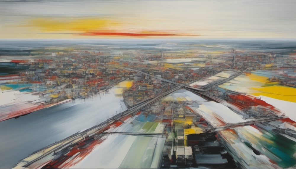 Bild 1 von Weitblick 08 - Architektur - Dresden by Team W 32  / (Größe) 180 cm x 100 cm Gallery Print/Acrylglas inkl. Halterungen beigelegt