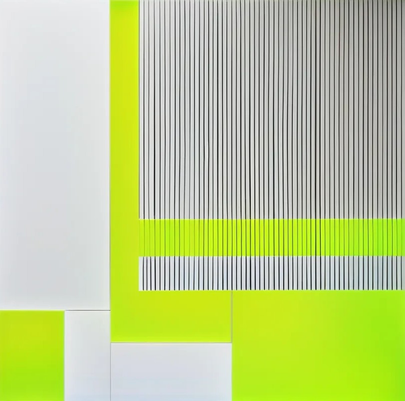 Bild 1 von Geometrie-  Bauhaus - Abstrakt - M38  / (Größe) 110x110 cm 2 cm Leinwand gespiegelt