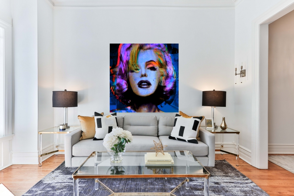 Bild 1 von Marilyn Monroe 3 D Sexy View by Felix von Altersheim  / (Größe) 80 cm x 80 cm 2 cm Leinwand gespiegelt