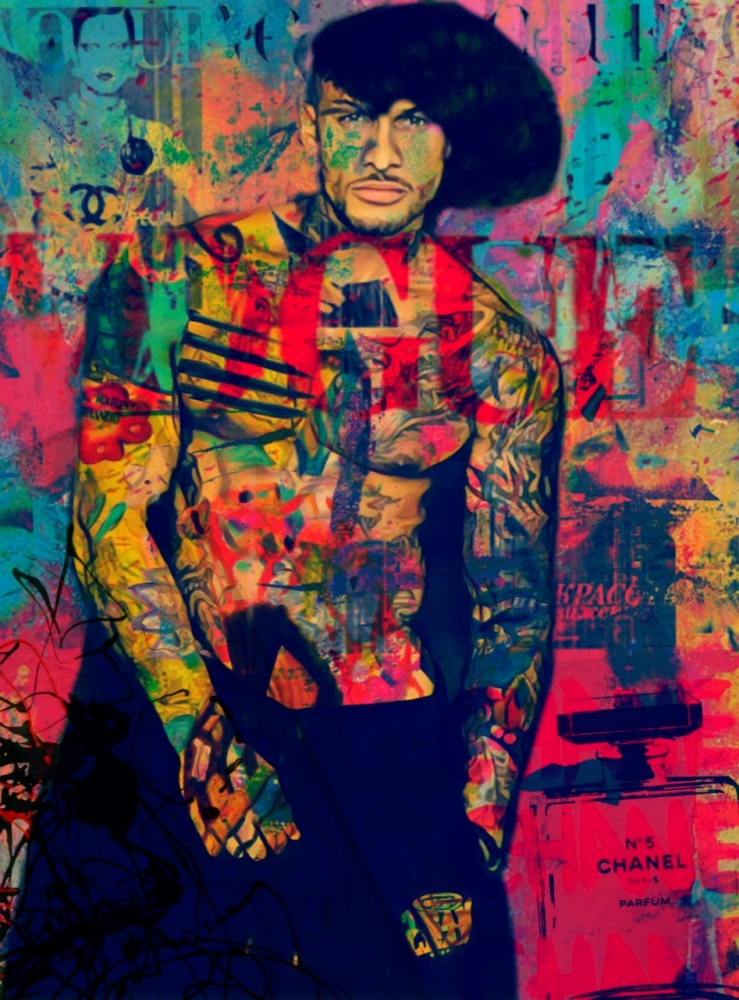 Bild 1 von Motiv Dadaismus - Men - Vogue by Felix von Altersheim  / (Größe) 150 cm x 200 cm 5 mm Acrylglas XT weiss/kaschiert 100 % inkl. Halterungen beigelegt