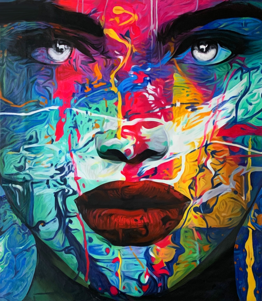 Bild 1 von Hommage Just Face Female 261 3 D XXL Format 130 cm x 150 cm Leinwand