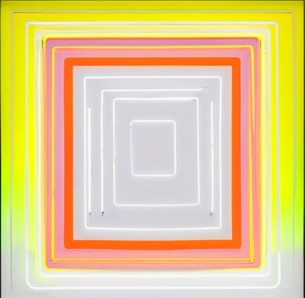 Bild 1 von Geometrie-  Bauhaus - Abstrakt - M41  / (Größe) 90x90 cm 2 cm Leinwand gespiegelt