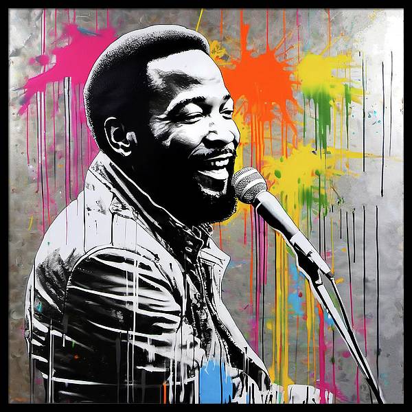 Bild 1 von Silber Edition Marvin Gaye Pigmentdruck auf Silber Alu gebürstet/gerahmt Auflage 10/10