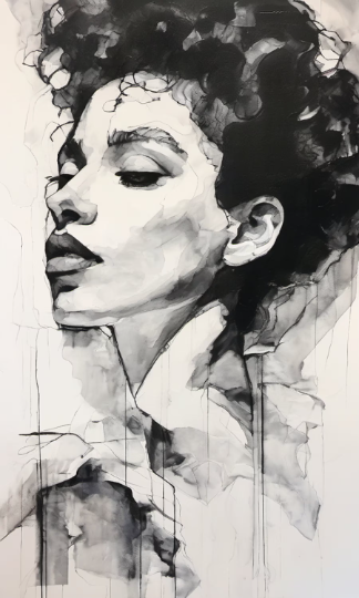 Bild 1 von XXL Leinwände bis 100 cm x 160 cm Female Aquarelle Druck 01  -  by  Team W 32