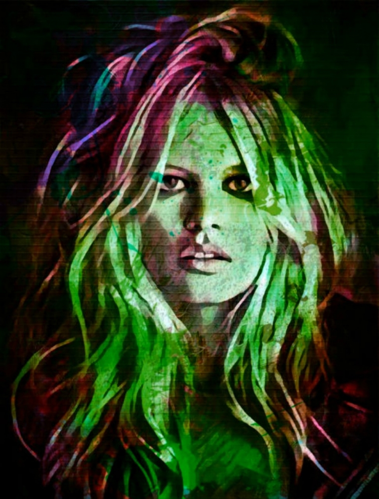 Bild 1 von Motiv Brigitte Sexy Vamp Felix von Altersheim  / (Größe) 90 cm x 120 cm 5 mm Acrylglas XT weiss/kaschiert 100 % inkl. Halterungen beigelegt