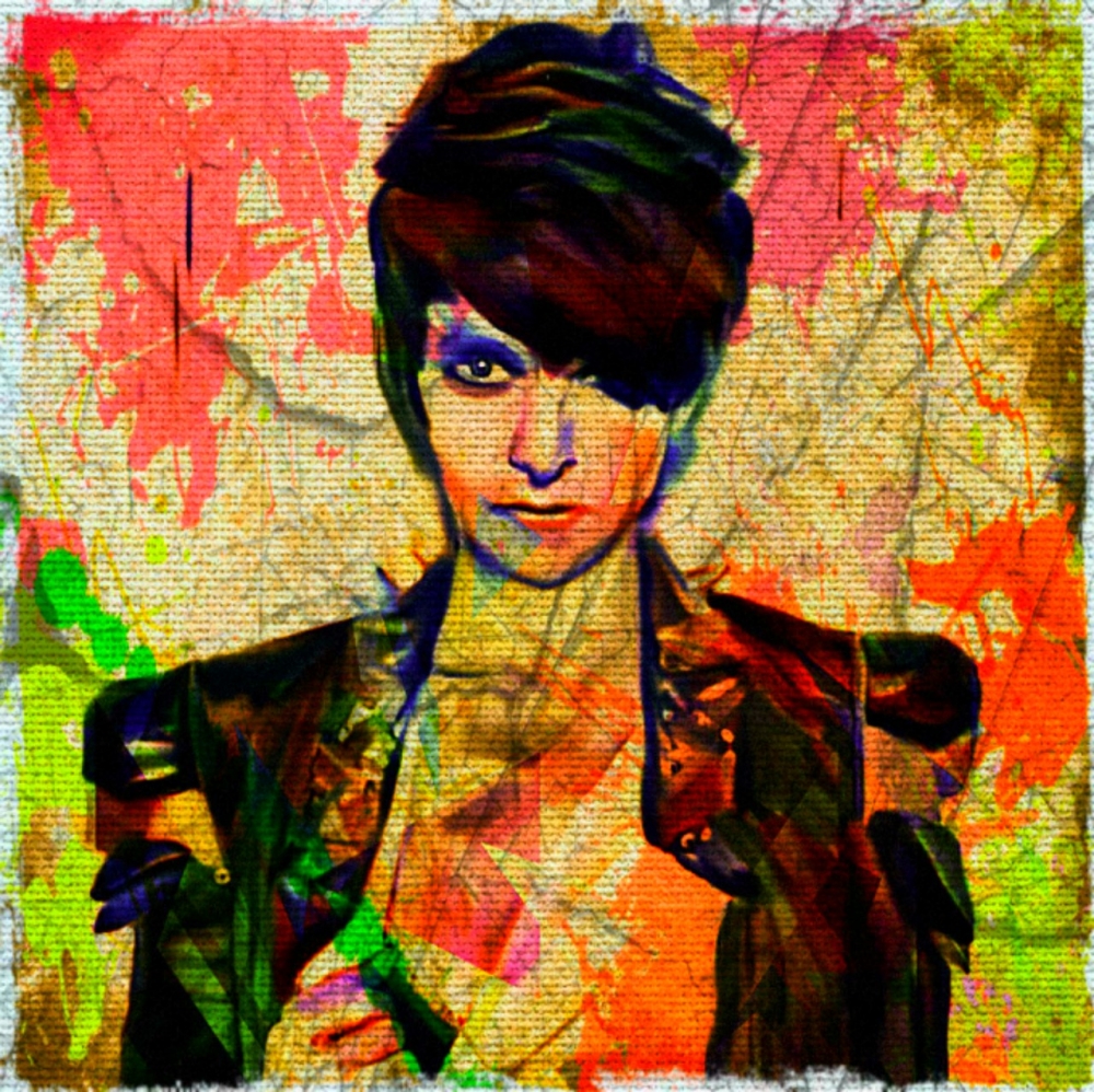 Bild 1 von Motiv Nena Punk by Felix von Altersheim  / (Größe) 130 cm x 130 cm 5 mm Acrylglas XT weiss/kaschiert 100 % inkl. Halterungen beigelegt