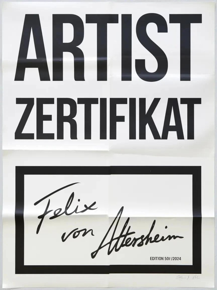 Bild 1 von Minimalismus Abstrakt einsamer winziger Zebra creme beige - Edition of 50