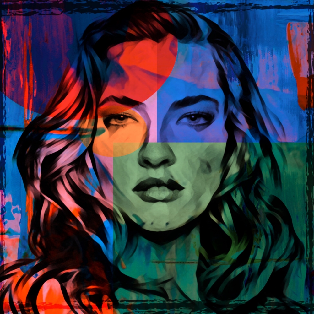 Bild 1 von Midnight with Tatjana by Felix von Altersheim  / (Größe) 60 cm x 60 cm 5 mm Acrylglas XT weiss/kaschiert 100 % inkl. Halterungen beigelegt