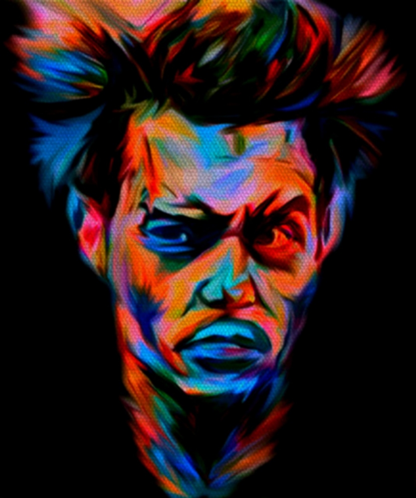 Bild 1 von Motiv Johnny Depp - Colourful by Felix von Altersheim  / (Größe) 60 cm x 75 cm 5 mm Acrylglas XT weiss/kaschiert 100 % inkl. Halterungen beigelegt