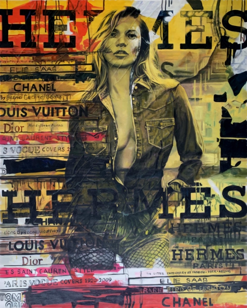 Bild 1 von Motiv Kate Moss Hermes - Plakativ Fashion - Gold by Felix von Altersheim