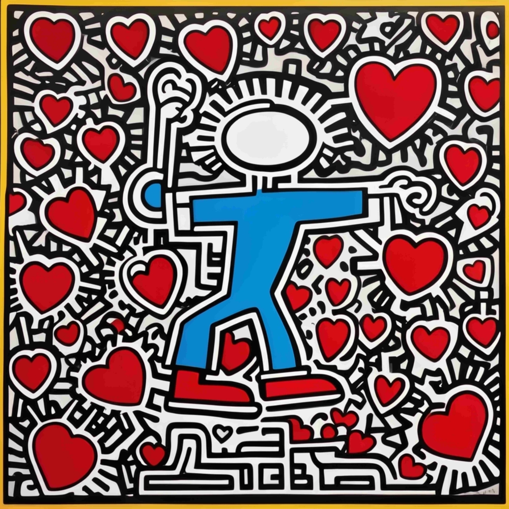 Bild 1 von Hipster 03 - Komplizierte Liebe by Team W 32  / (Größe) 40 cm x 40 cm 2 cm Leinwand gespiegelt