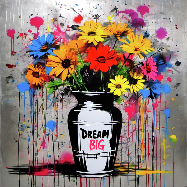 Bild 1 von SPECIAL: 5 cm dicker Keilrahmen wählbar - Flower 01 - Dream Big by Felix von Altersheim