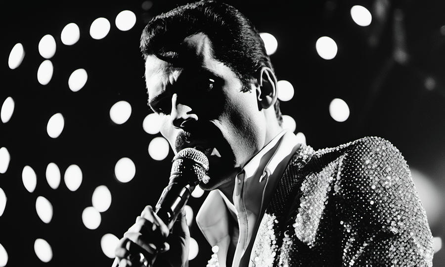 Bild 1 von Hommage an Freddie Mercury - Fotografie by Chris David Evans  / (Größe) 120 cm x 70 cm 3 mm Alu Dibond matt inkl. Halterungen beigelegt