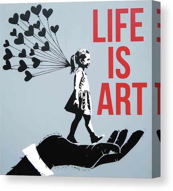 Bild 1 von Stencil Art Girl with Balloon- Life is Art 01 Edition of 50