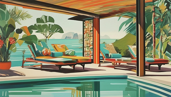 Bild 1 von XXL Leinwände bis 180x100 cm - Mid Century - Bauhaus  - Thailand 03 Team W 32 Gallery  / (Größe) 60 cm x 40 cm 2 cm Leinwand gespiegelt