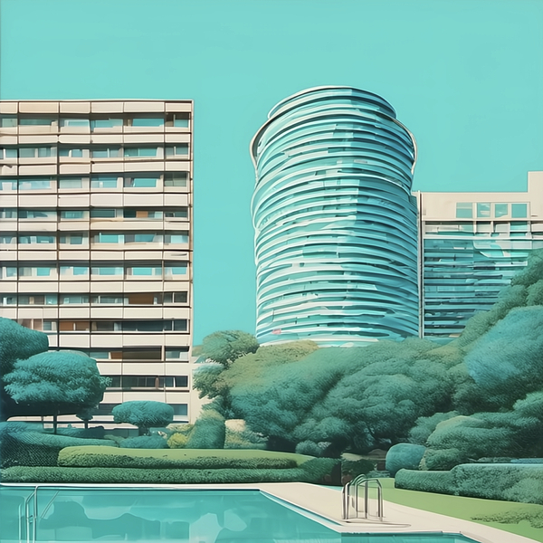 Bild 1 von Mid Century - Shanghai - 06 Team W 32 Gallery  / (Größe) 60 cm x 60 cm 2 cm Leinwand gespiegelt