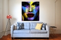 Bild 3 von Serie Just Face 400 Neon Abstrakt Game by Felix von Altersheim  / (Größe) 90 cm x 100 cm 5 mm Acrylglas XT weiss/kaschiert 100 % inkl. Halterungen beigelegt