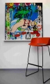 Motiv Asterix & Co. Never give up - Recycelter Jeansstoff  by Felix von Altersheim