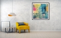 Bild 4 von Ocean Blue Summer Abstrakt Nr. 4  / (Größe) 60x60 cm 2 cm Leinwand gespiegelt