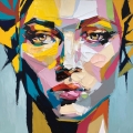 Bild 1 von Abstrakt Cubism Female Portrait 01 by Samuel Richter