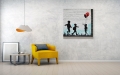 Bild 4 von Urban Life Kids Stencil Graffiti Stree Art -  Fotografie by Paffy  / (Größe) 60 cm x 60 cm 5 mm Acrylglas XT weiss/kaschiert 100 % inkl. Halterungen beigelegt