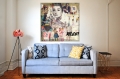 Bild 2 von Motiv Audrey Hepburn vs. James Bond Collage  by Felix von Altersheim  / (Größe) 90 cm x 90 cm 2 cm Leinwand gespiegelt
