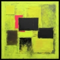 Bild 1 von Neon Gelb - Bauhaus - Konzept - 01 - by Felix von Altersheim  / (Größe) BEST PREIS! Art Frame schwarz  inkl. Gallery Print/Acrylglas 105 cm x 105 cm