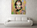 Bild 2 von Hommage an Romy Schneider Pop Art Filter-  by Felix von Altersheim  / (Größe) 60 cm x 60 cm 2 cm Leinwand gespiegelt