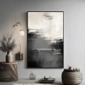 Abstrakte Kunst beige schwarz -  Z32