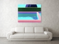 Bild 3 von Motiv Swimming Pool Bauhaus 03 by Felix von Altersheim  / (Größe) 200 cm x 140 cm 5 mm Acrylglas XT weiss/kaschiert 100 % inkl. Halterungen beigelegt