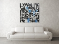 Bild 3 von Kalligrahie - Typografie - Pop Art. Mistake - Love u by Felix von Altersheim  / (Größe) 120 cm x 120 cm 4 mm Gallery Print/Acrylglas inkl. Halterungen beigelegt