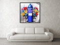 Bild 2 von Premium - Galerie Rahmen -  Spraydose - Bunte Blumen - Street Art