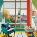 Bild 1 von Ausblick München - Art Deco - Design Klassiker - Bauhaus 12 by Team W 32  / (Größe) Du hast einen anderen Wunsch? Schreib uns eine Nachricht! Dein Wandbild erhältlich ab: