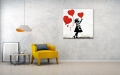 Bild 2 von Girl with Balloon Banksy Hommage Love triple - by Team W 32  / (Größe) 110 cm x 110 cm 4 mm Gallery Print/Acrylglas inkl. Halterungen beigelegt