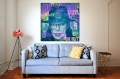 Bild 2 von Motiv Udo Lindenberg stärker wie die Zeit 02  by Felix von Altersheim  / (Größe) 70 cm x 70 cm 2 cm Leinwand gespiegelt