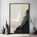 Abstrakte Kunst beige schwarz -  Z28