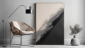 Bild 1 von Abstrakte Kunst beige schwarz -  Z30  / (Größe) 60x80 cm 2 cm Leinwand gespiegelt
