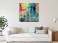 Bild 6 von Ocean Blue Summer Abstrakt Nr. 3  / (Größe) 60x60 cm 2 cm Leinwand gespiegelt